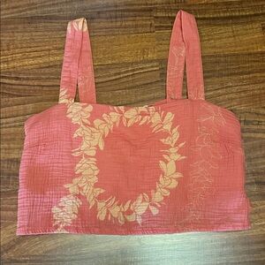 Fighting Eel / Ava Sky Pink Floral Crop Top